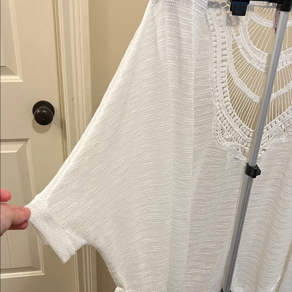 Alya White Knit Swim Cover-Up